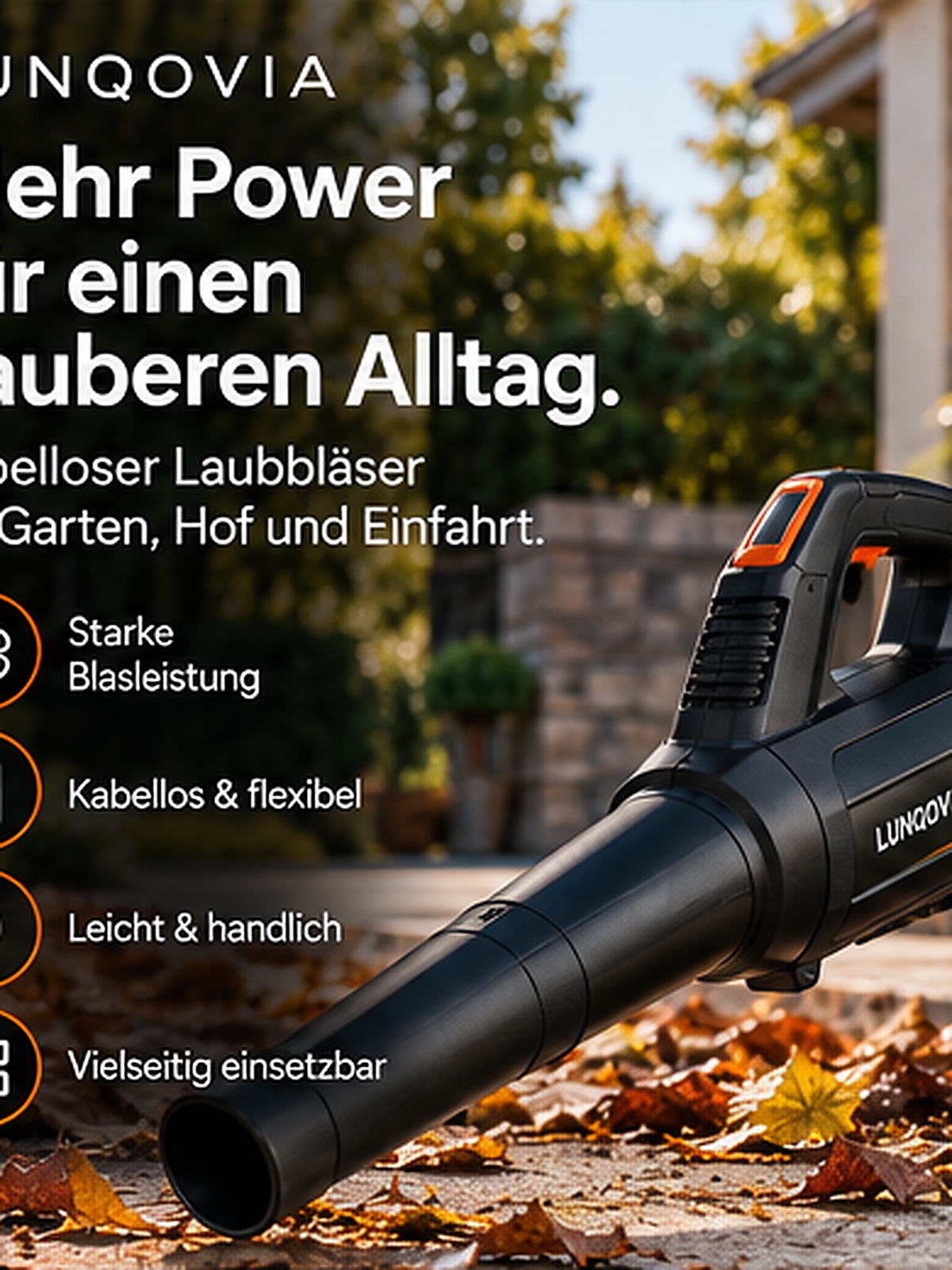 LUNQOVIA AeroSweep L30 Cordless Leaf Blower